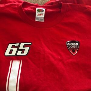 Ducati Corse Capirossi No. 65 2XL Logo Race  Red Short Sleeve Tee - Men's